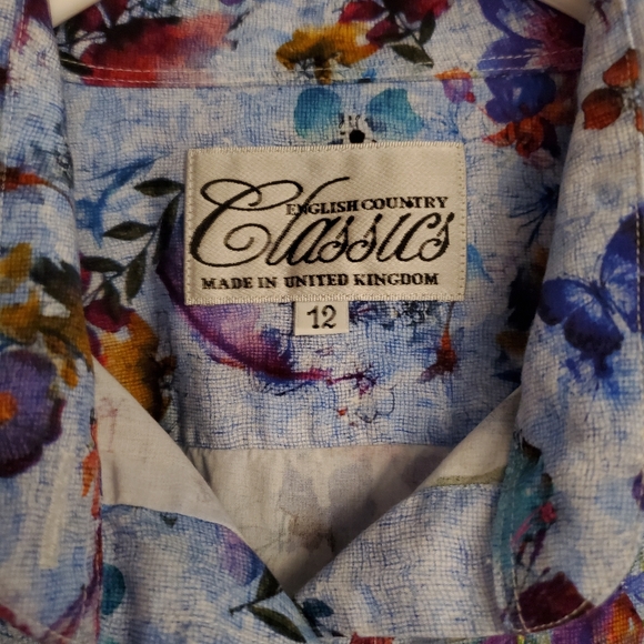 C.D. Rigden & Son English Country Classics Watercolor Floral Button Down Shirt - Picture 4 of 8